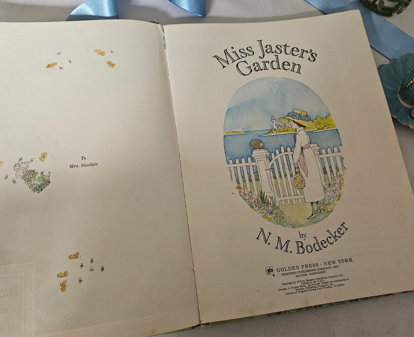 1972 Miss Jaster's Garden by NM Bodecker / Golden Press / Delightfully Illustrated Large-Format Vintage Children's Book