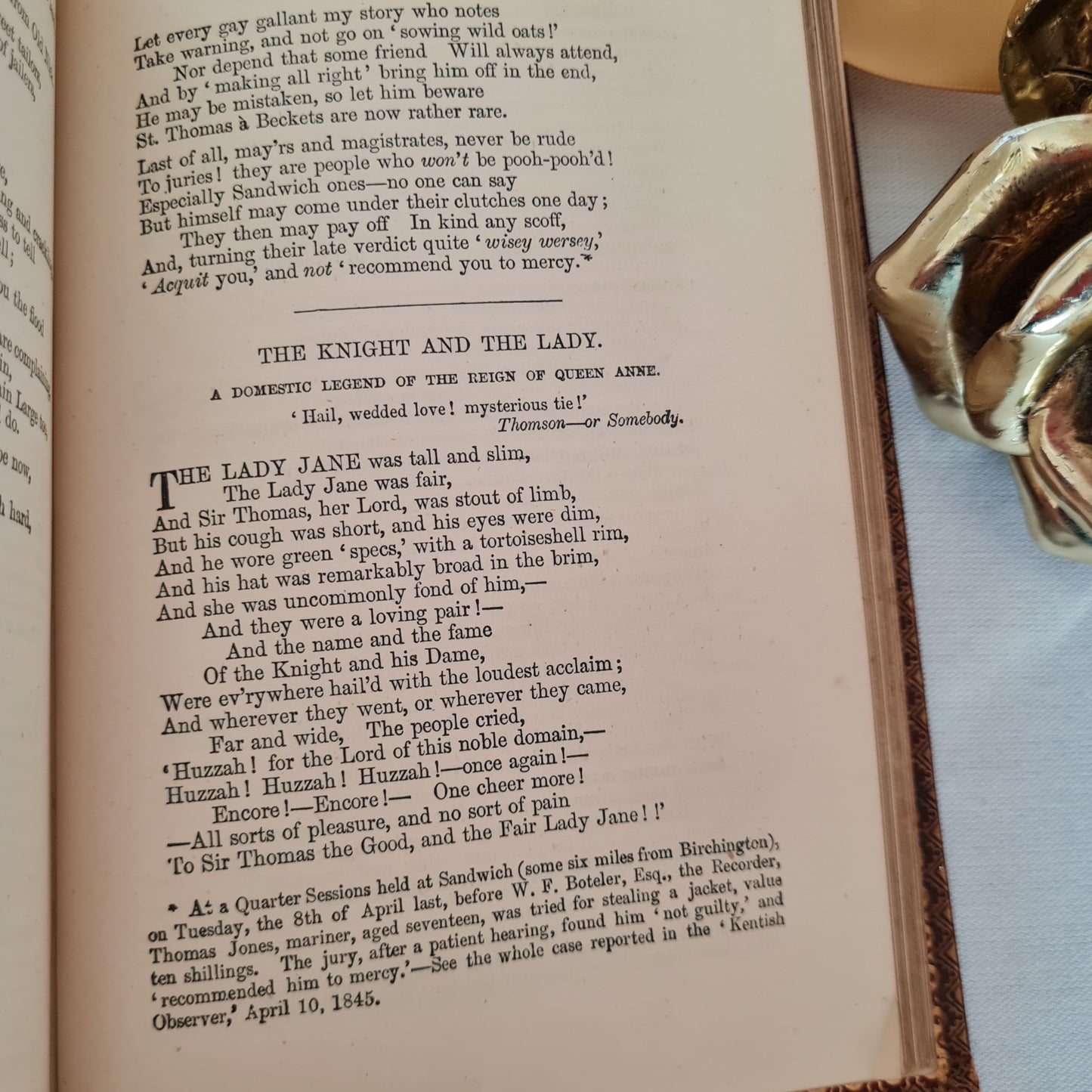 1869 The Ingoldsby Legends by Thomas Ingoldsby Esq. / Richard Bentley London / Lovely Antique Leather Edition / Good Condition / Illustrated