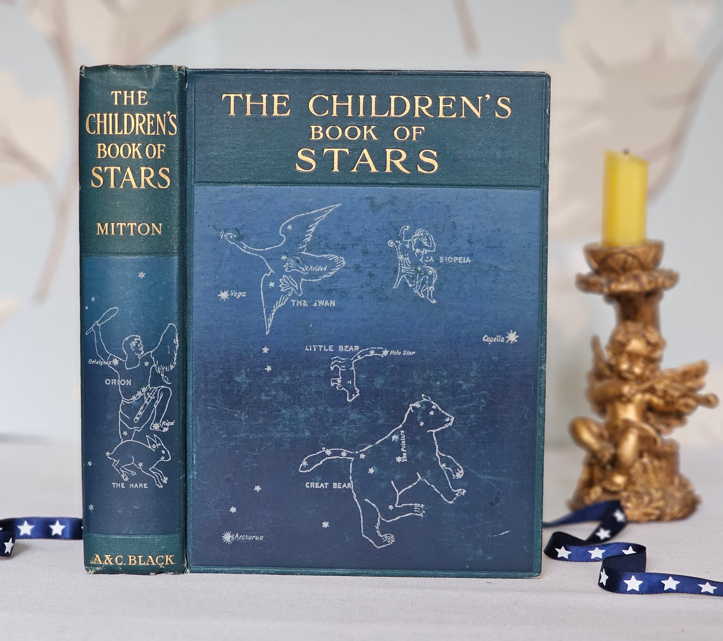 1907 The Children's Book of Stars by GE Mitton / Adam & Charles Black, London First Edition / Superb Colour Plates / Lovely Edwardian Book