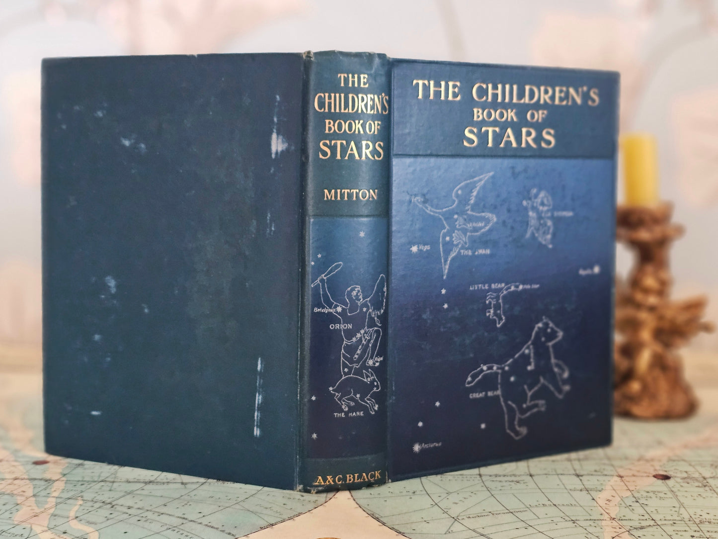 1907 The Children's Book of Stars by GE Mitton / Adam & Charles Black, London First Edition / Superb Colour Plates / Lovely Edwardian Book