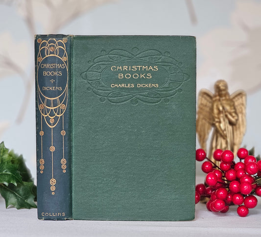 1930s Christmas Books by Charles Dickens / Collins Clear-Type Press, London / 5 Christmas Stories / Illustrated / Includes A Christmas Carol