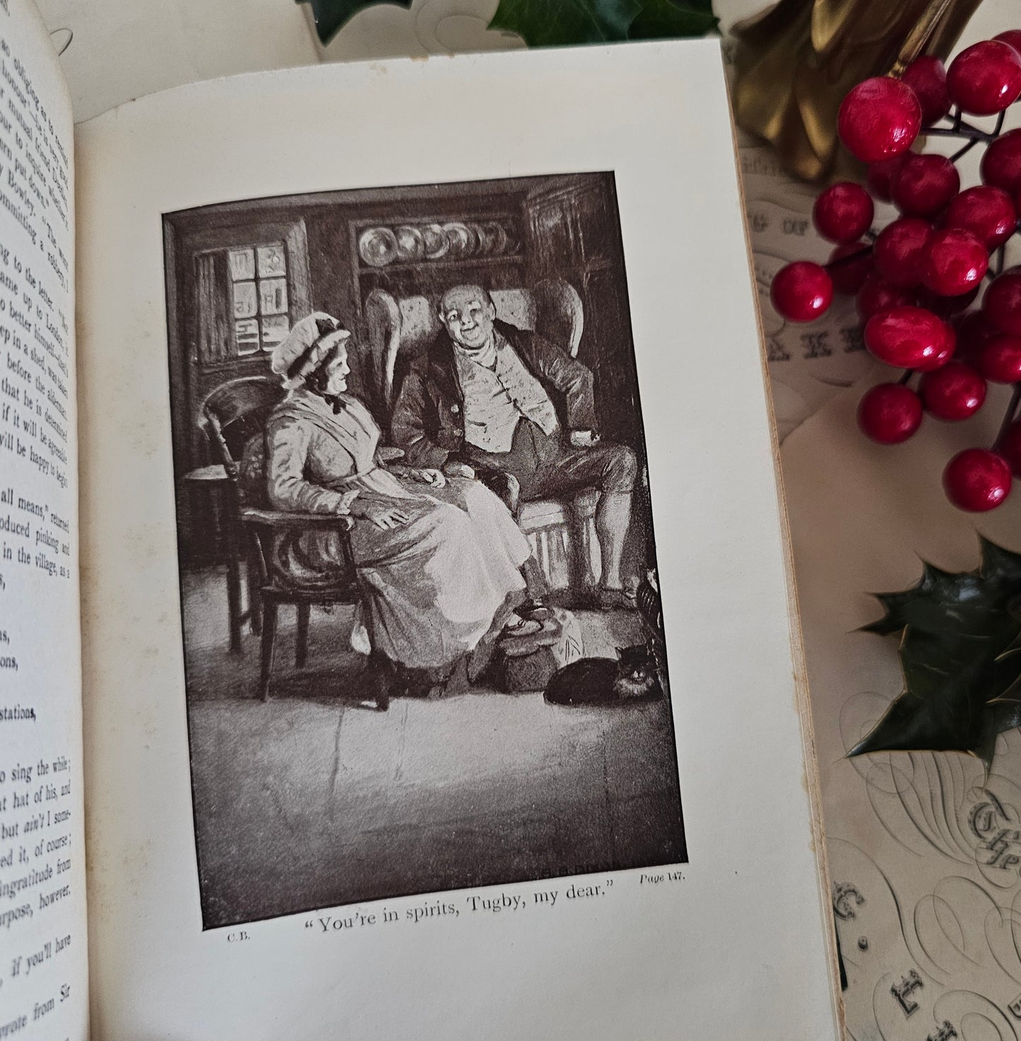 1930s Christmas Books by Charles Dickens / Collins Clear-Type Press, London / 5 Christmas Stories / Illustrated / Includes A Christmas Carol