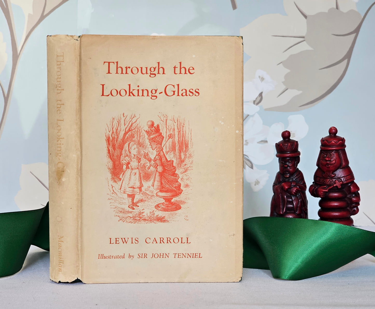 1952 Through The Looking-Glass and What Alice Found There by Lewis Carroll  / Macmillan / Fifty Illustrations by John Tenniel / Dust Wrapper