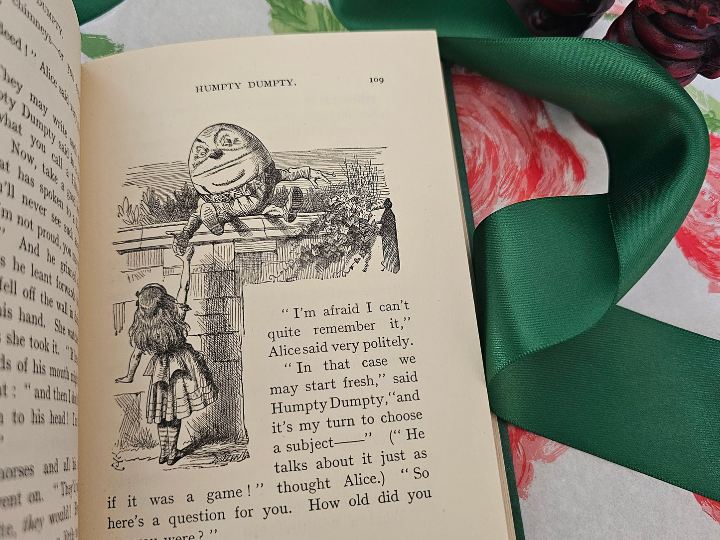 1952 Through The Looking-Glass and What Alice Found There by Lewis Carroll  / Macmillan / Fifty Illustrations by John Tenniel / Dust Wrapper