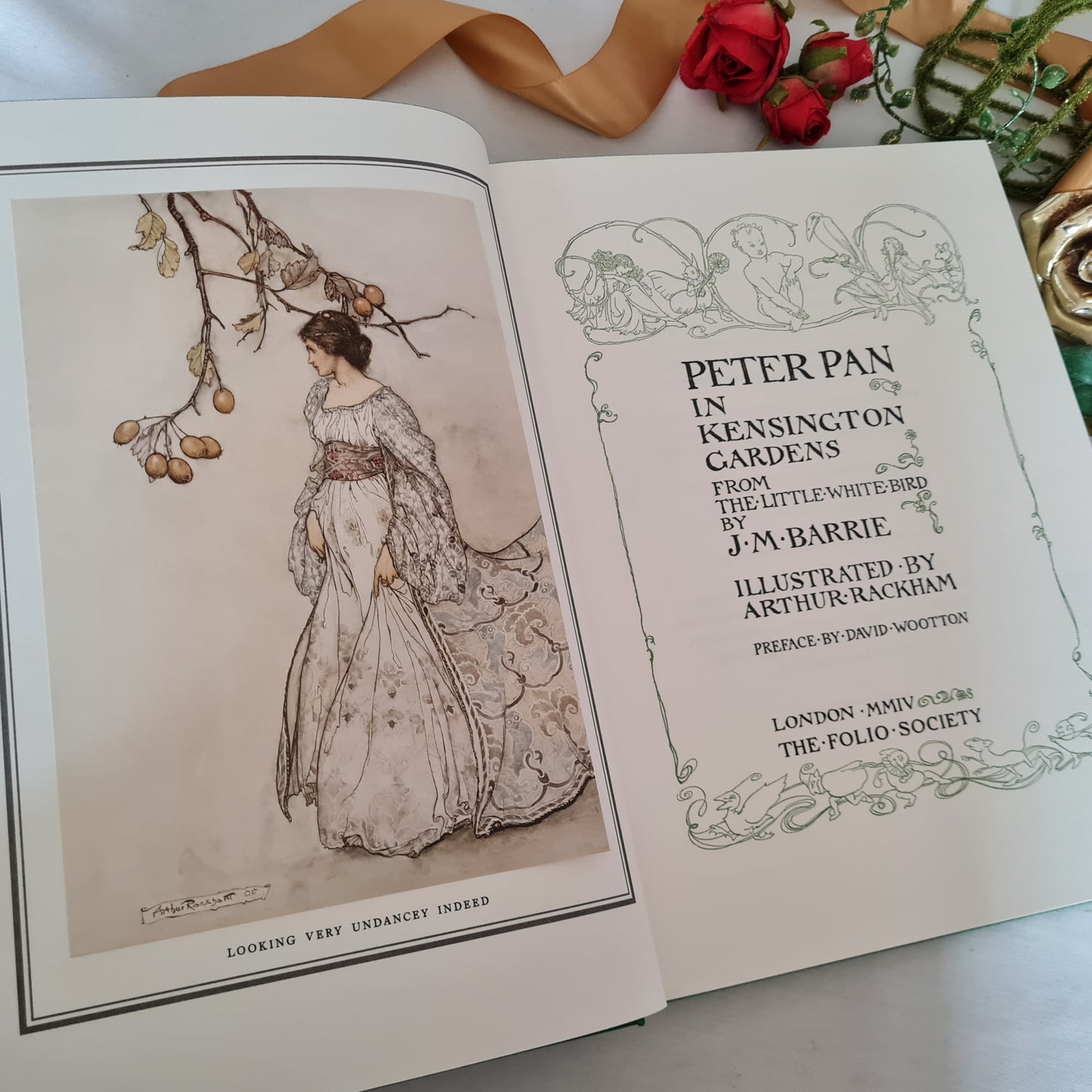 2005 Peter Pan In Kensington Gardens by JM Barrie / Deluxe Edition / Illustrated by Arthur Rackham / The Folio Society, London