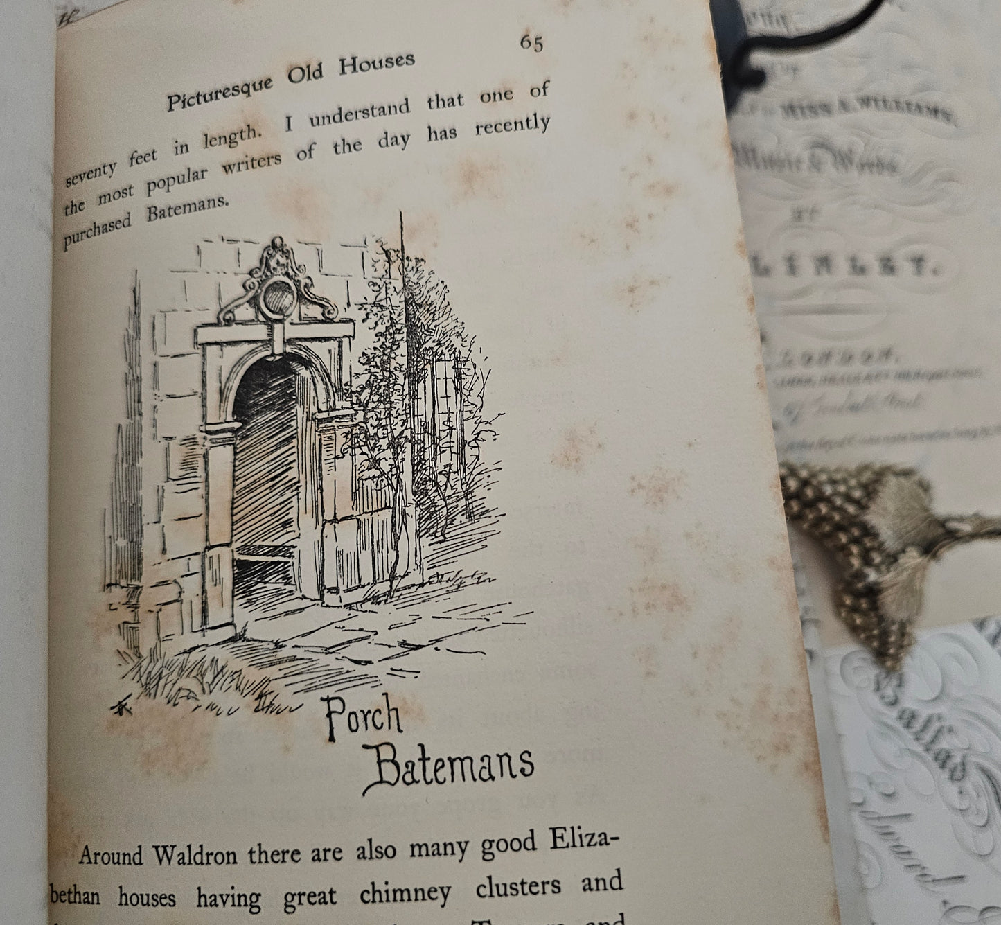 1902 Picturesque Old Houses by Allan Fea / Richly Illustrated With Pictures of Beautiful Old Houses / SH Bousfield & Co., London