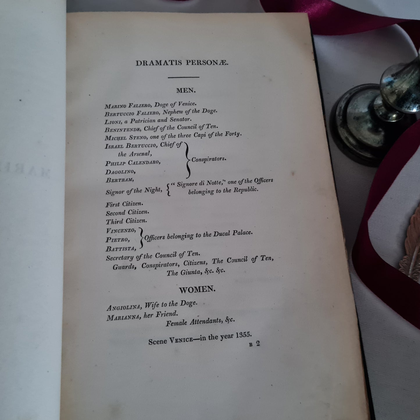 First Edition 1821 Lord Byron's Marino Faliero Doge of Venice The Plus Prophecy of Dante / John Murray, London / Fine Leather Binding