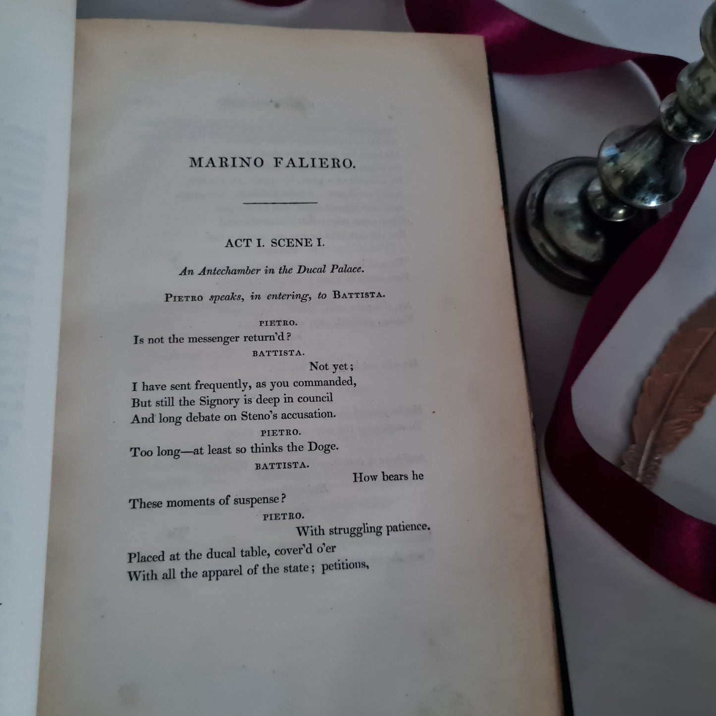 First Edition 1821 Lord Byron's Marino Faliero Doge of Venice The Plus Prophecy of Dante / John Murray, London / Fine Leather Binding