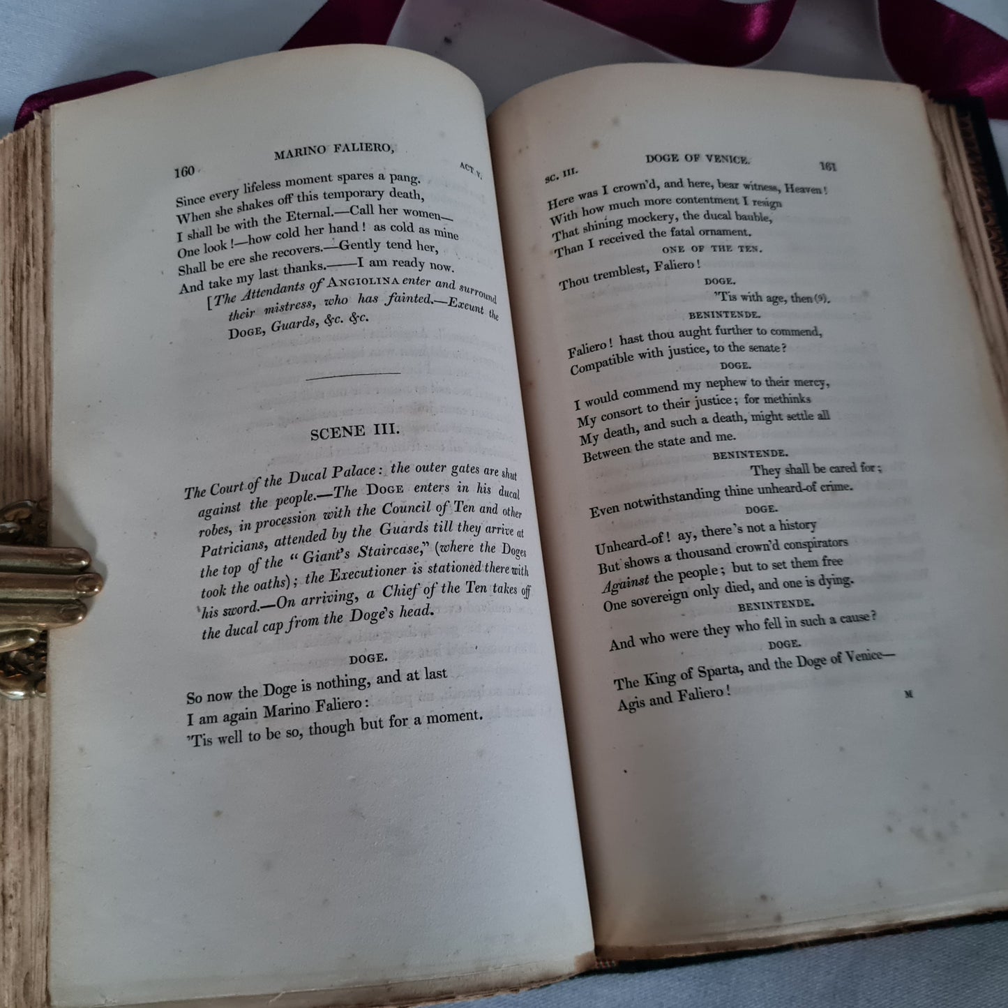 First Edition 1821 Lord Byron's Marino Faliero Doge of Venice The Plus Prophecy of Dante / John Murray, London / Fine Leather Binding