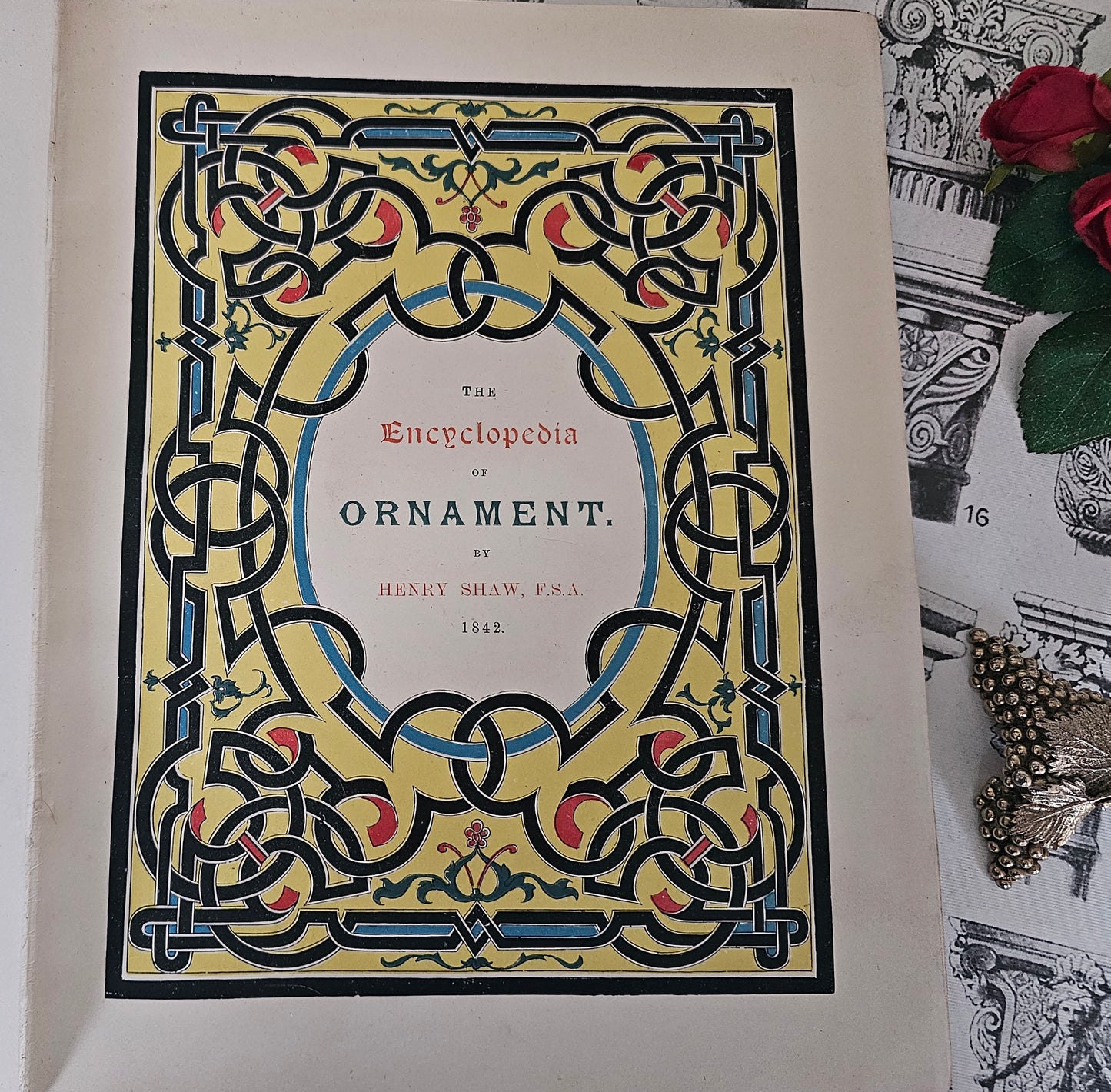 1898 The Encyclopaedia of Ornament by Henry Shaw / John Grant, Edinburgh / 60 Superb Detailed Plates / Reproduction of 1842 Original