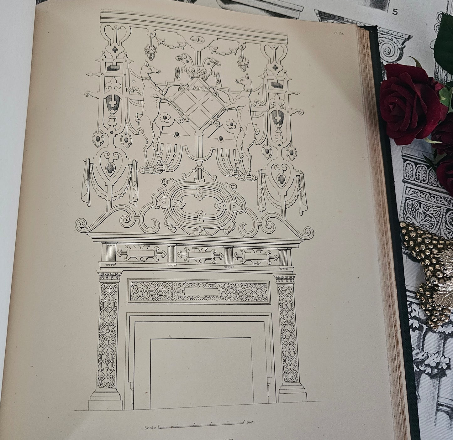 1898 Details of Elizabethan Architecture by Henry Shaw / John Grant, Edinburgh / 60 Superb Detailed Plates / Reproduction of 1834 Original