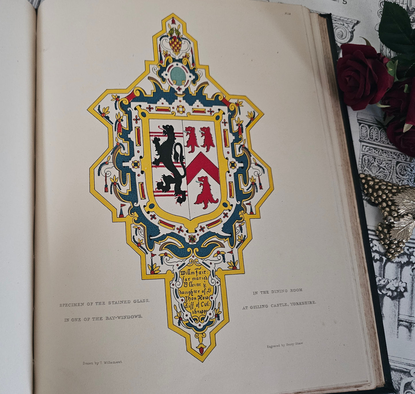 1898 Details of Elizabethan Architecture by Henry Shaw / John Grant, Edinburgh / 60 Superb Detailed Plates / Reproduction of 1834 Original