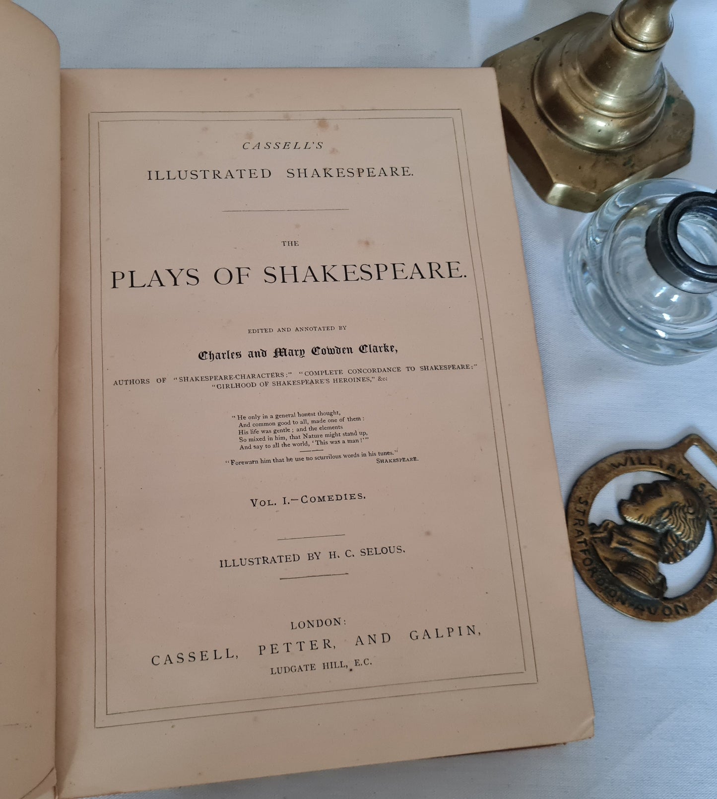 1870s The Plays of Shakespeare in 3 Volumes / Large Illustrated Edition / Cassell, Petter & Galpin, London / Comedies, Tragedies, Histories