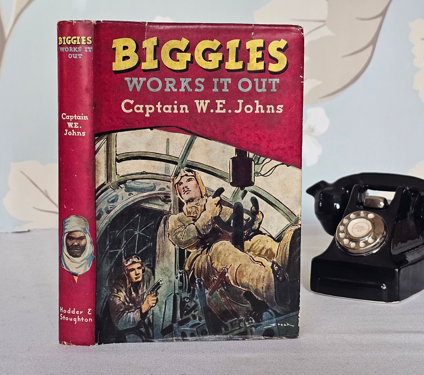 1951 Two Early Biggles Books by Captain WE Johns / Biggles Works it Out and Biggles Delivers the Goods / Illustrated Vintage Books / Jackets