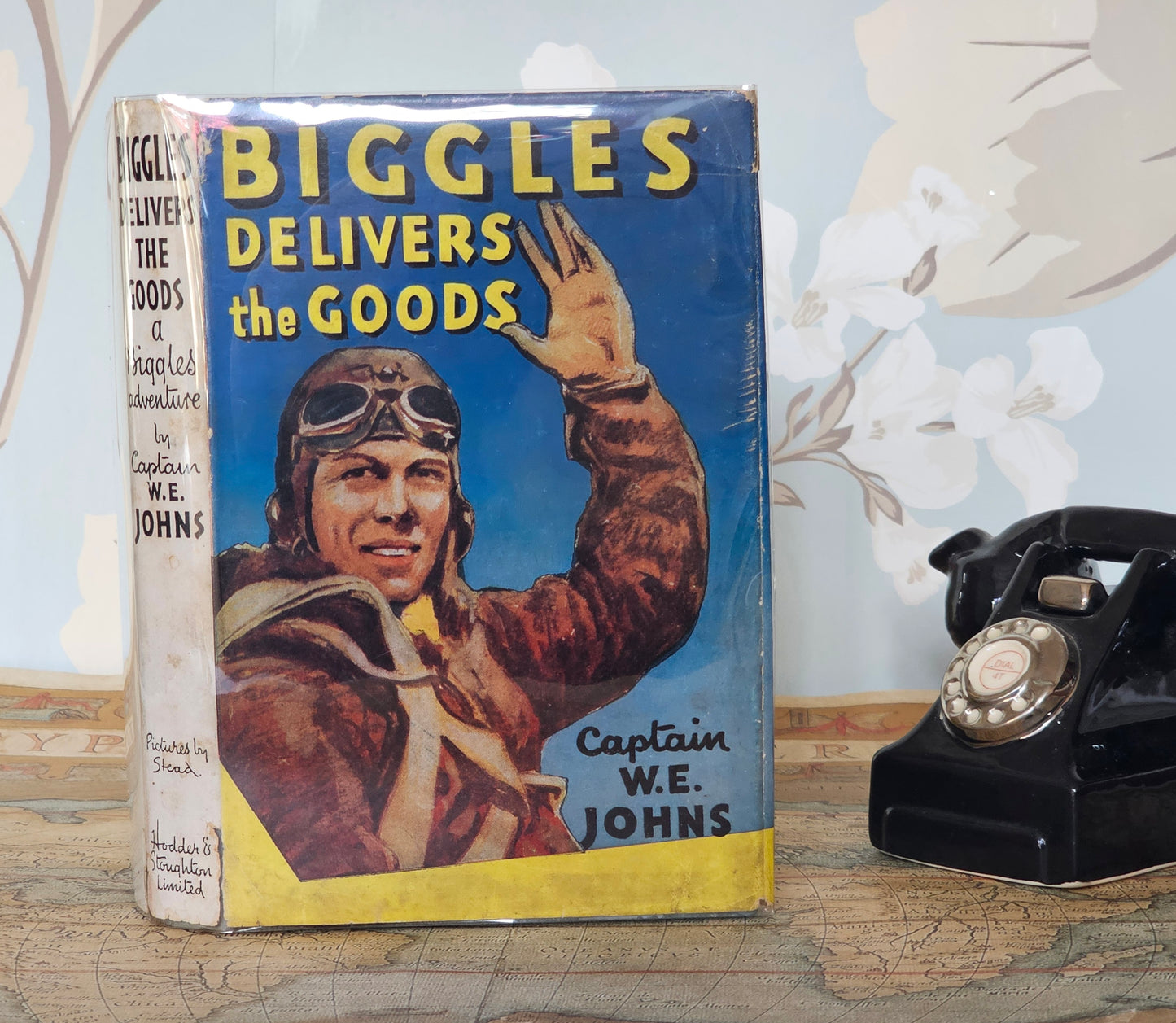 1951 Two Early Biggles Books by Captain WE Johns / Biggles Works it Out and Biggles Delivers the Goods / Illustrated Vintage Books / Jackets