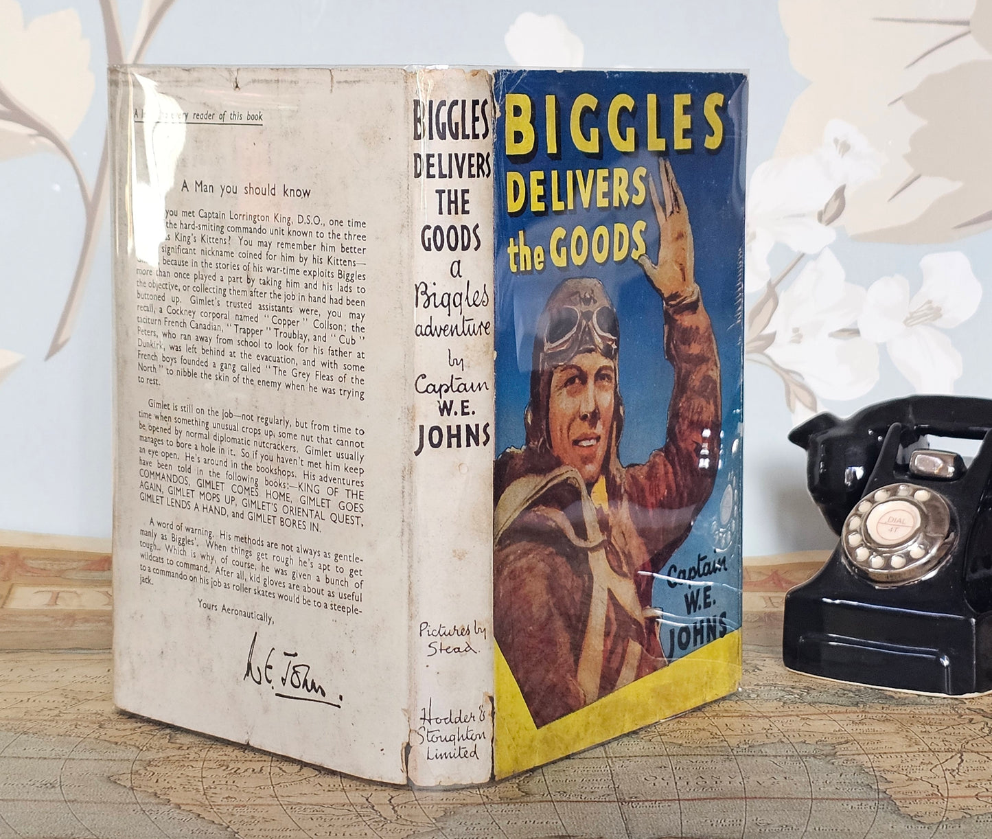 1951 Two Early Biggles Books by Captain WE Johns / Biggles Works it Out and Biggles Delivers the Goods / Illustrated Vintage Books / Jackets