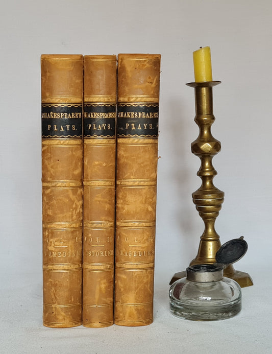 1870s The Plays of Shakespeare in 3 Volumes / Large Illustrated Edition / Cassell, Petter & Galpin, London / Comedies, Tragedies, Histories