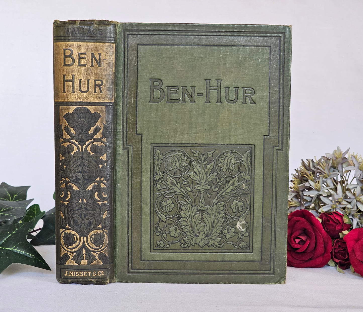 1890s Ben-Hur A Tale of the Time of Our Lord by Lew Wallace / James Nisbet & Co. Ltd, London / Charming Antique Hardback / Illustrated