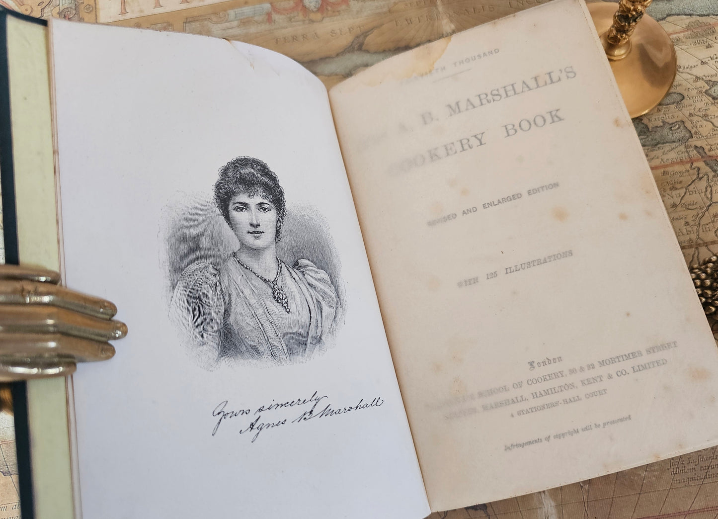 1890s Mrs AB Marshall's Cookery Book / Revised and Enlarged With 125 Illustrations / Influential Victorian Cookery Book / Good Condition