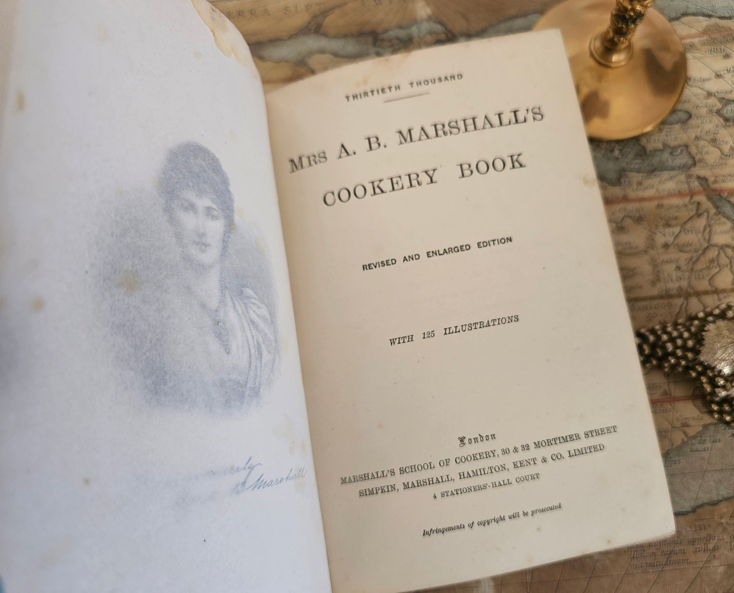 1890s Mrs AB Marshall's Cookery Book / Revised and Enlarged With 125 Illustrations / Influential Victorian Cookery Book / Good Condition