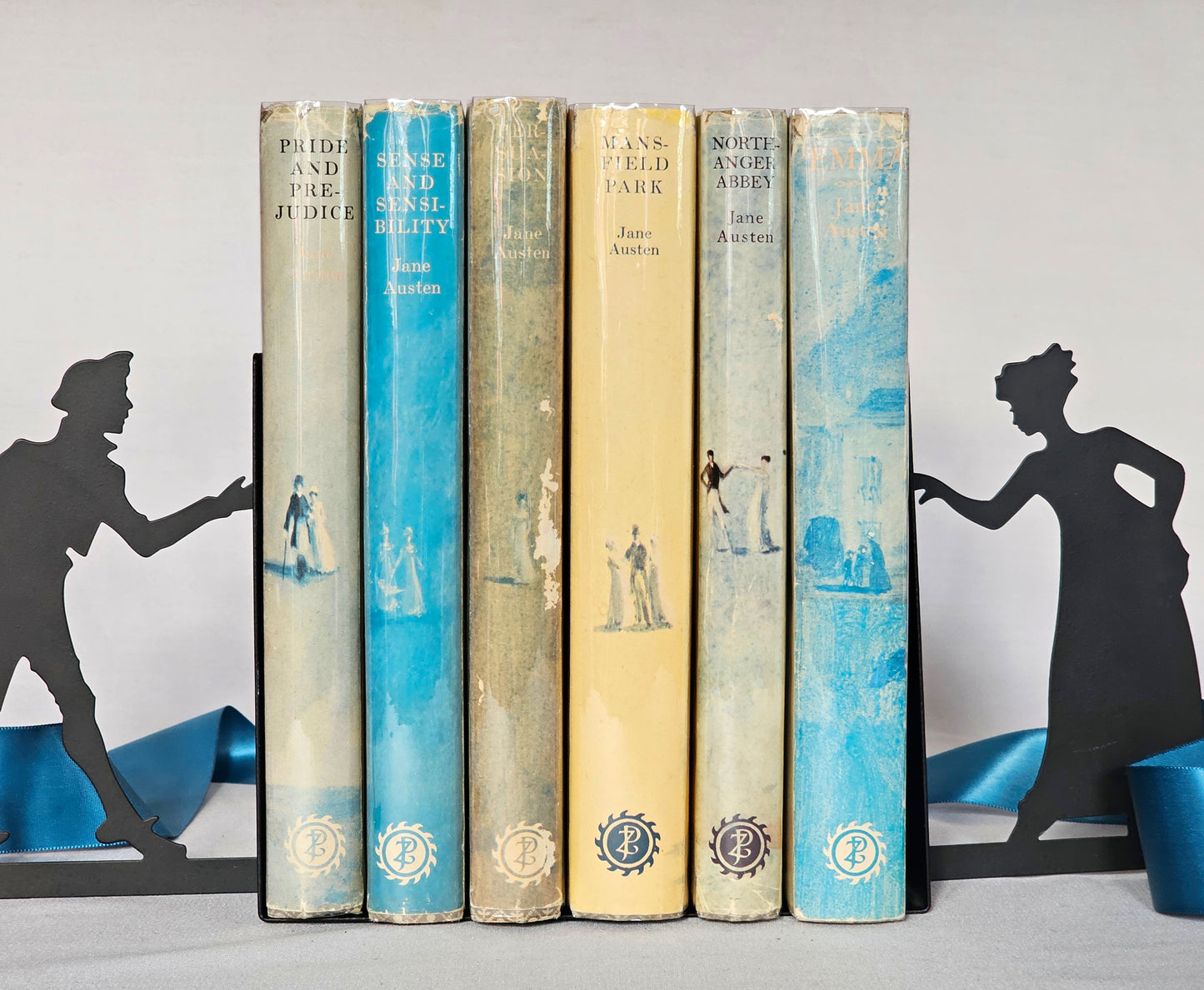 1975 Vintage Jane Austen Set in Six Volumes / The Zodiac Press, London / Pride & Prejudice, Sense and Sensibility, Emma, Persuasion etc.