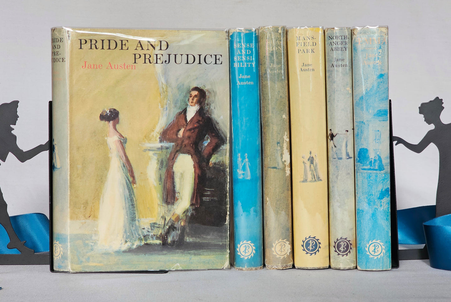 1975 Vintage Jane Austen Set in Six Volumes / The Zodiac Press, London / Pride & Prejudice, Sense and Sensibility, Emma, Persuasion etc.