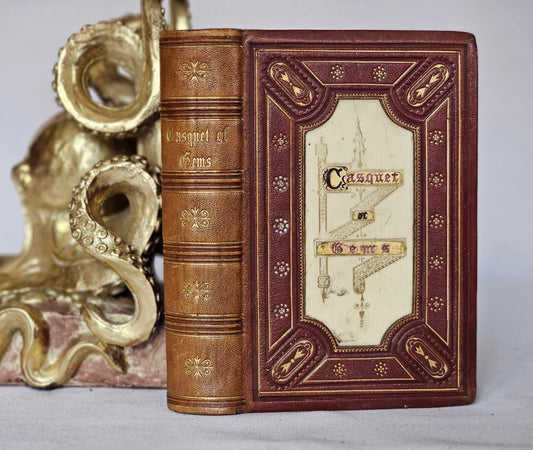 1870 Casquet of Gems - Choice Selections From the Poets / William Nimmo, Edinburgh / Illustrated  / Beautifully Bound / Shiny Gilt Edges