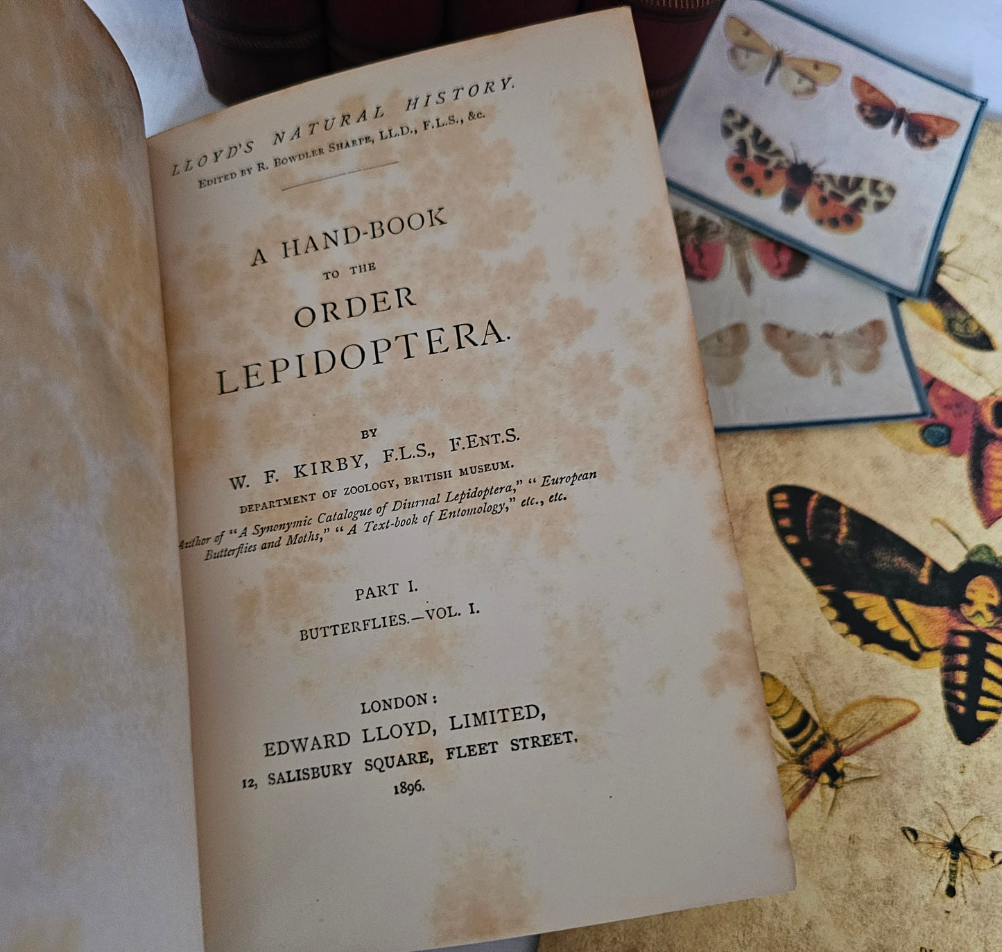 1896 Butterflies and Moths Lloyd's Natural History in Five Volumes / Handbook To The Order of Lepidoptera / 158 Beautiful Colour Plates