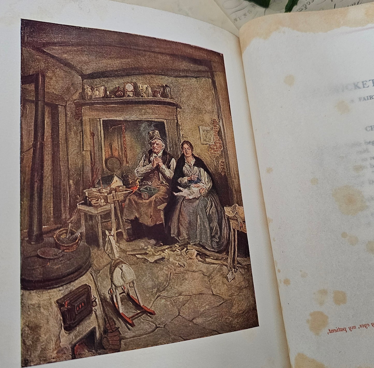 1907 A Christmas Carol and The Cricket On The Hearth by Charles Dickens / Cassell & Company London / Beautiful Antique Book / Good Condition