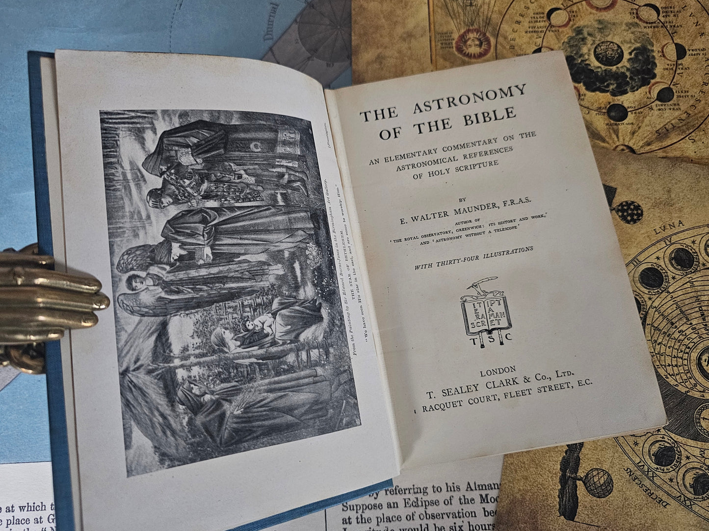 1908 The Astronomy of the Bible by E Walter Maunder / A Commentary on the Astronomical References of Holy Scripture / 34 BW Illustrations