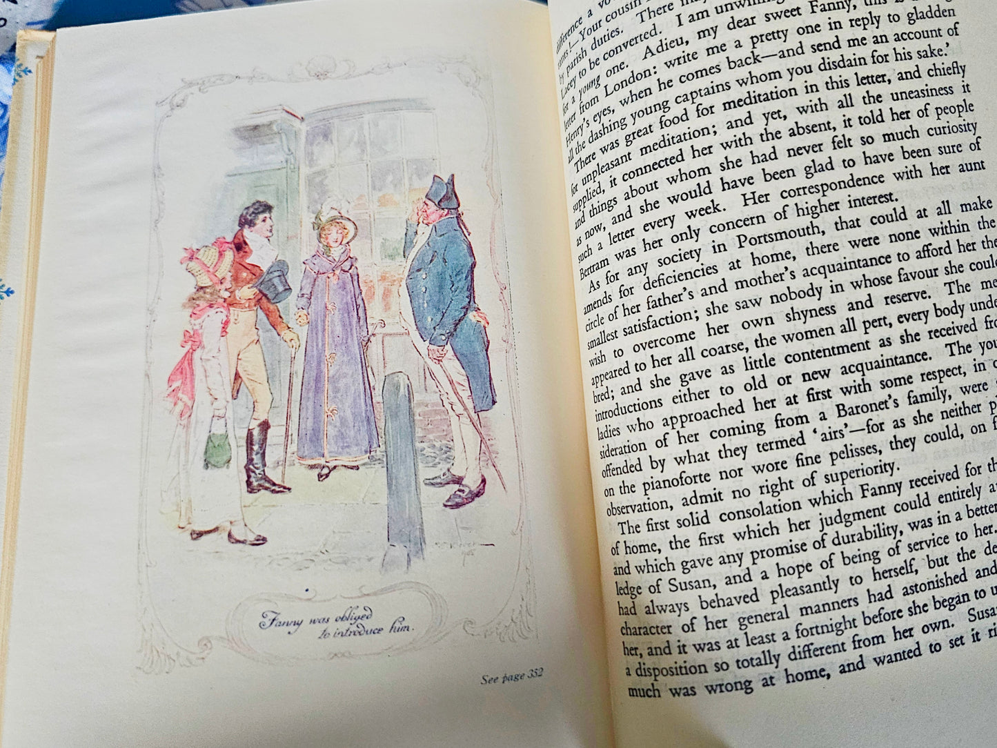 1950 Mansfield Park by Jane Austen / Reader's Union JM Dent & Sons London / Sixteen Colour Plates by CE Brock / Dust Jacket / Good Condition