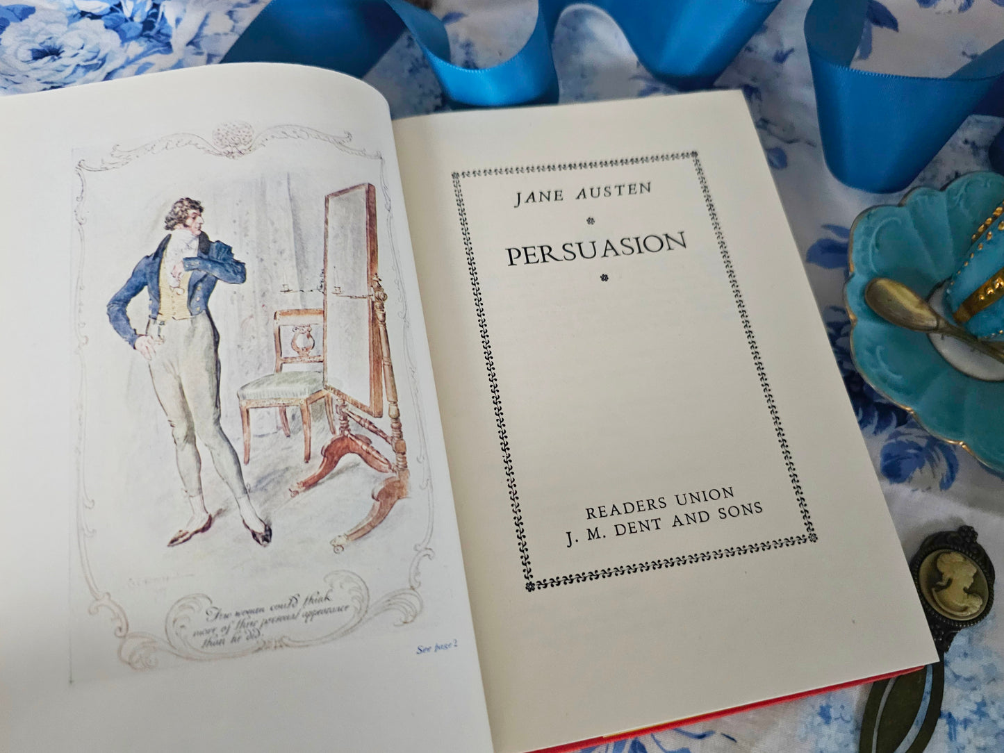 1950 Persuasion by Jane Austen / Reader's Union, JM Dent & Sons London / Sixteen Colour Plates by CE Brock / Dust Wrapper / Good Condition