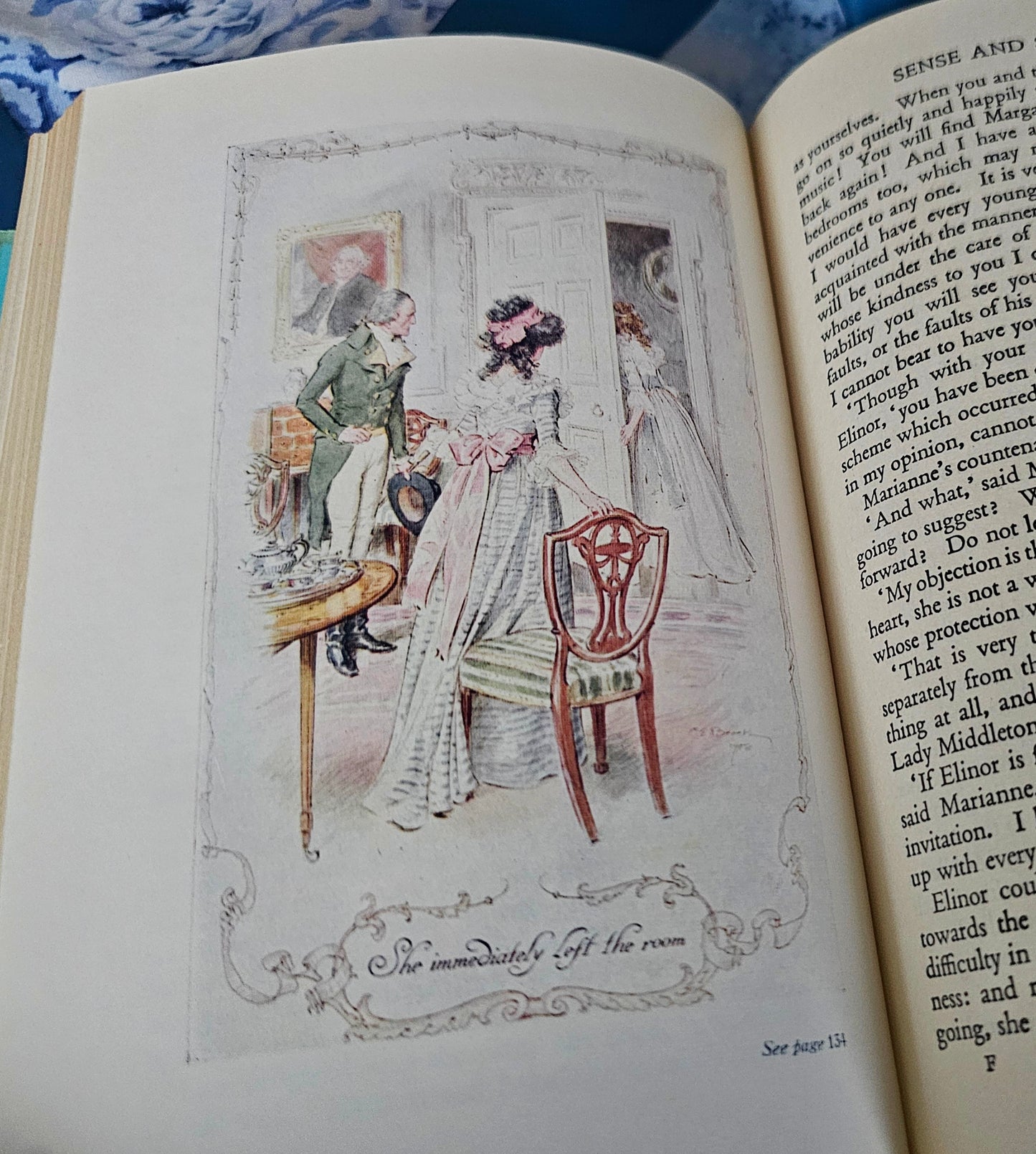 1950 Sense and Sensibility by Jane Austen / Reader's Union, JM Dent & Sons London / Sixteen Colour Plates by CE Brock / Dust Wrapper