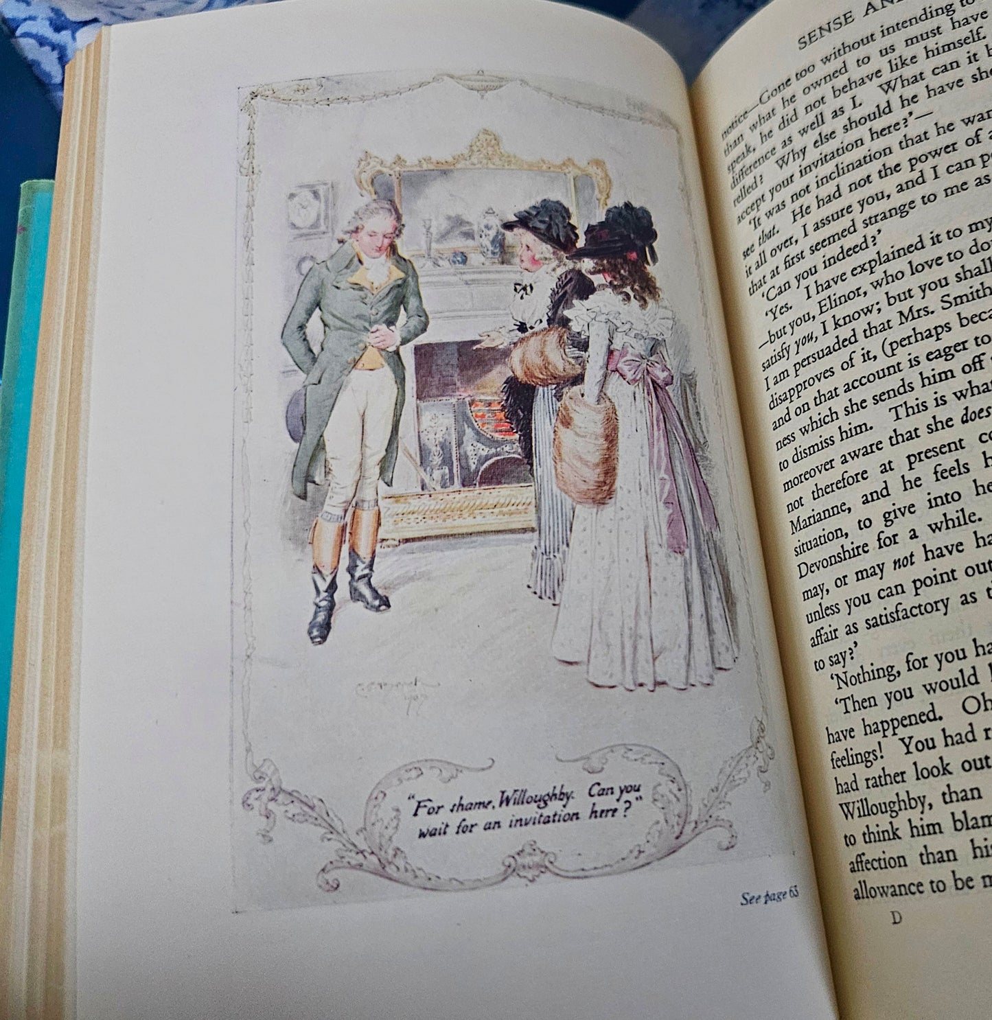 1950 Sense and Sensibility by Jane Austen / Reader's Union, JM Dent & Sons London / Sixteen Colour Plates by CE Brock / Dust Wrapper