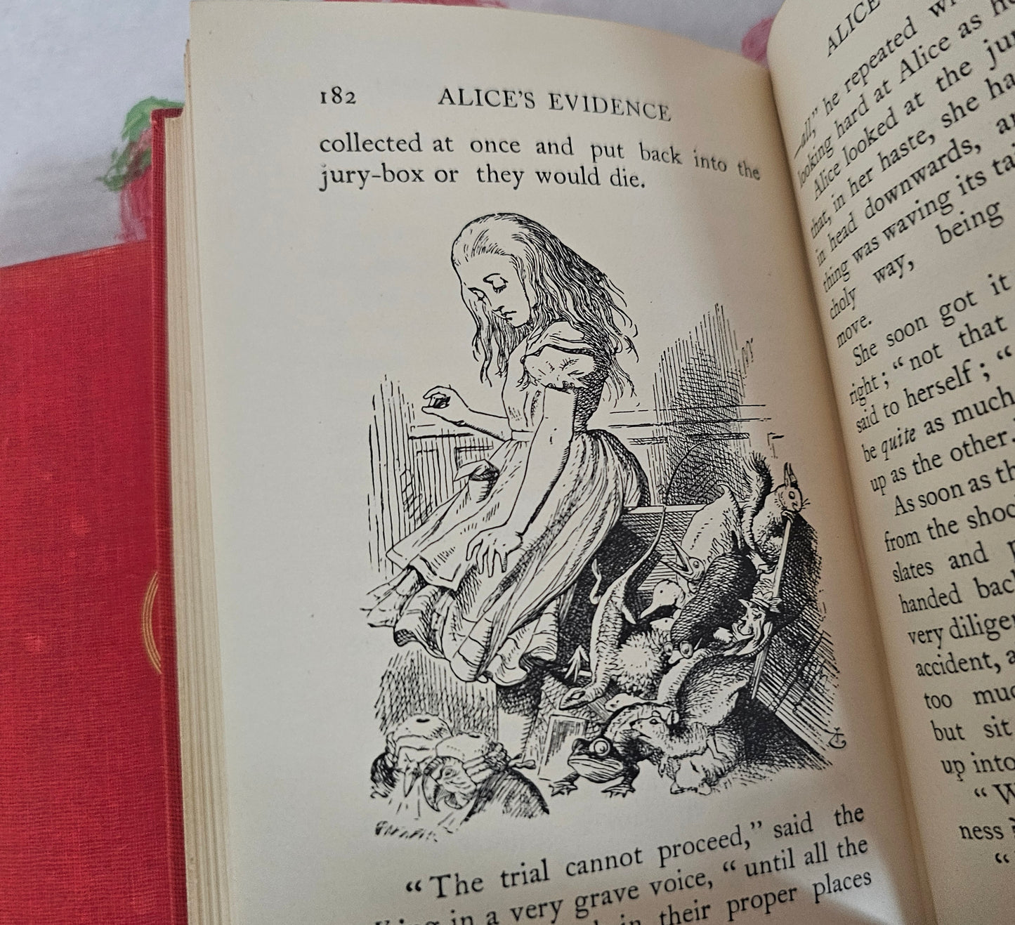 1934/5 Alice's Adventures in Wonderland and Through the Looking-Glass by Lewis Carroll / Richly Illustrated by Tenniel / Very Good Condition