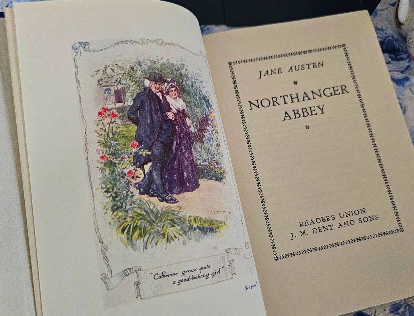 1950 Northanger Abbey by Jane Austen / Reader's Union JM Dent & Sons London / Sixteen Colour Plates by CE Brock / In Very Good Condition