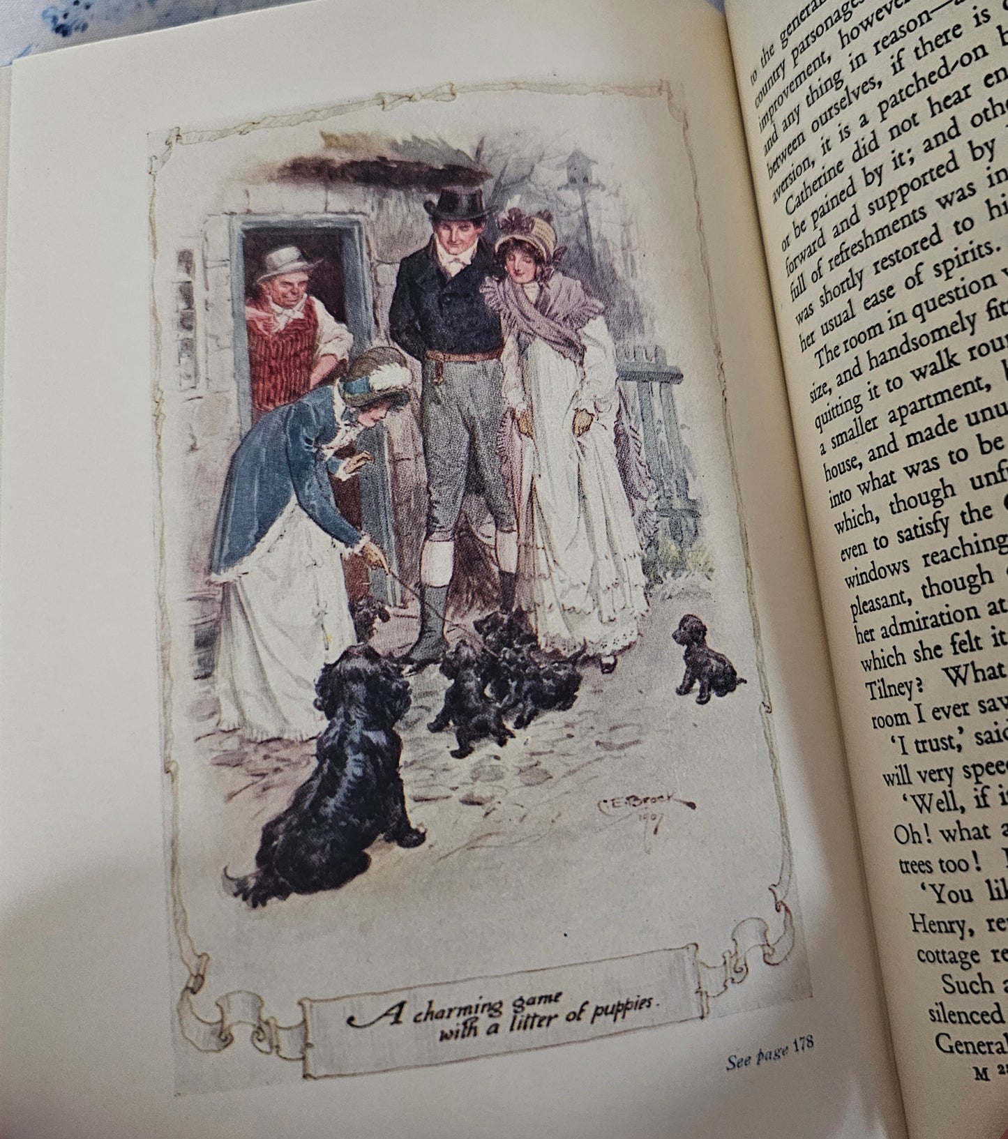 1950 Northanger Abbey by Jane Austen / Reader's Union JM Dent & Sons London / Sixteen Colour Plates by CE Brock / In Very Good Condition