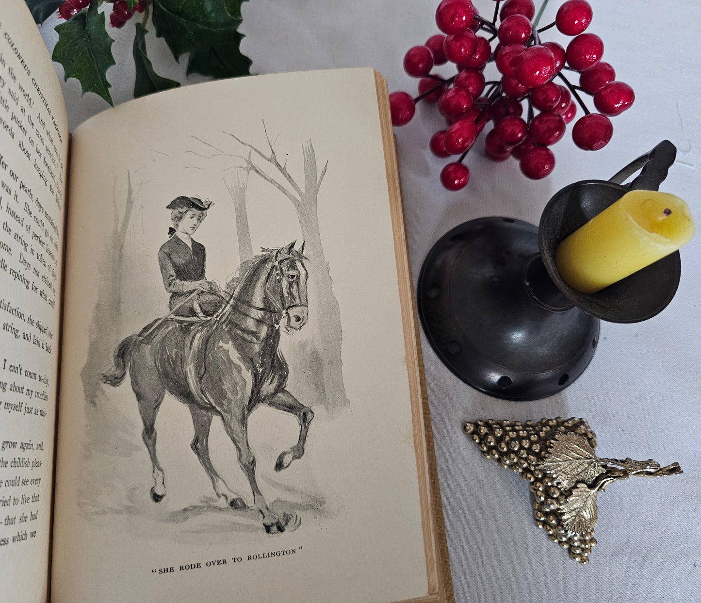 1905 The Little Colonel's Christmas Vacation by Annie Fellows Johnston / Page Company, Boston / Charming Antique Book in Very Good Condition