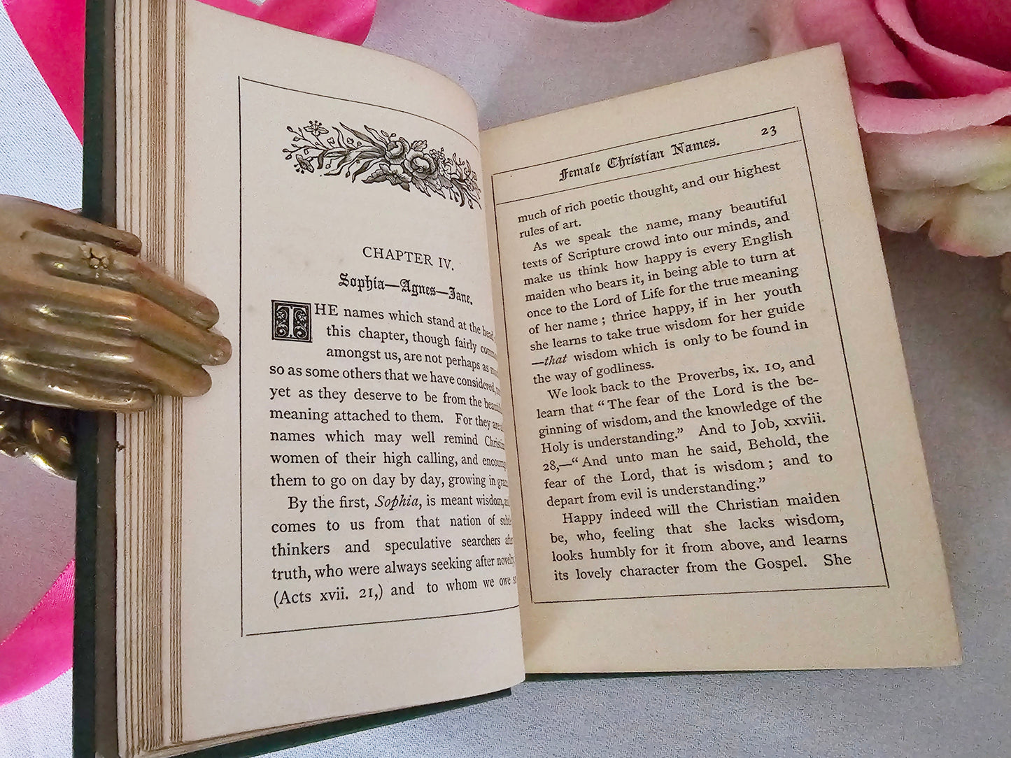 1875 Female Christian Names and Their Teachings - A Gift Book For Girls / Griffith & Farran, London / Very Good Condition / Gilt Edged