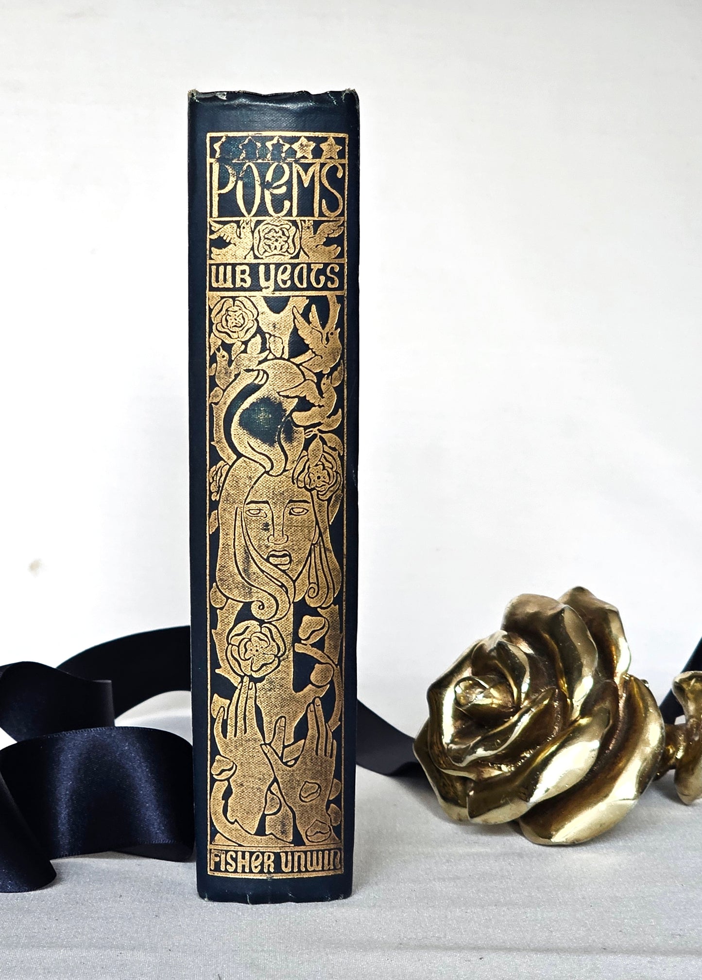 1908 Poems by WB Yeats / T Fisher Unwin Ltd, London / Beautifully Decorated Antique Collection / Portrait Frontispiece / In Good Condition