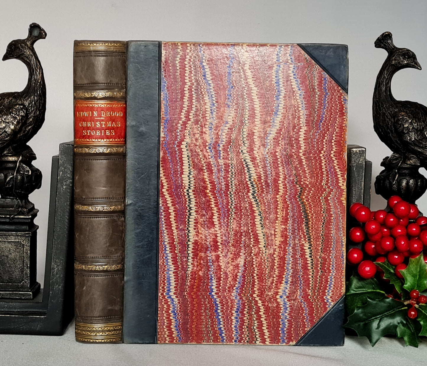 1880 Christmas Stories by Charles Dickens also Bound With The Mystery of Edwin Drood etc. / NOT A Christmas Carol / Illustrated Antique Book