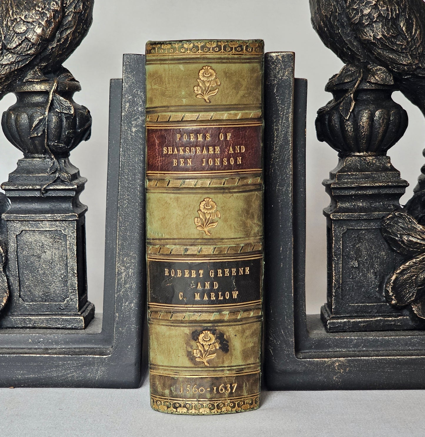 1871 The Poems of William Shakespeare, Ben Jonson, Christopher Marlowe and Robert Greene / Charles Griffin & Co., London / Leather Binding