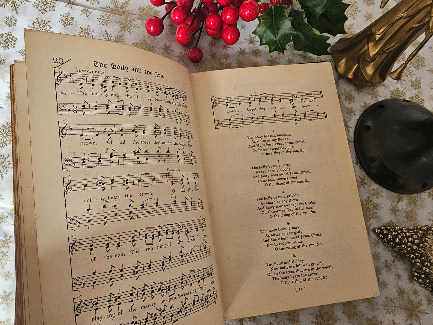 1890s Christmas Carols New and Old / Novello & Company Ltd / Collection of Music and Words To Seventy Carols / Antique Christmas Carols Book