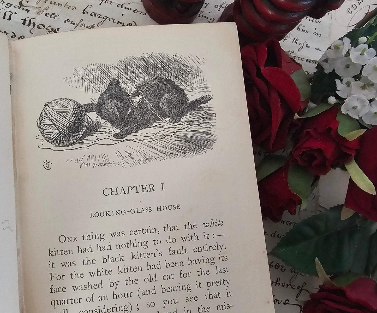 1911 Alice Through the Looking-Glass by Lewis Carroll / Antique Pocket-Sized Edition / Macmillan & Co., London / Illustrated by John Tenniel