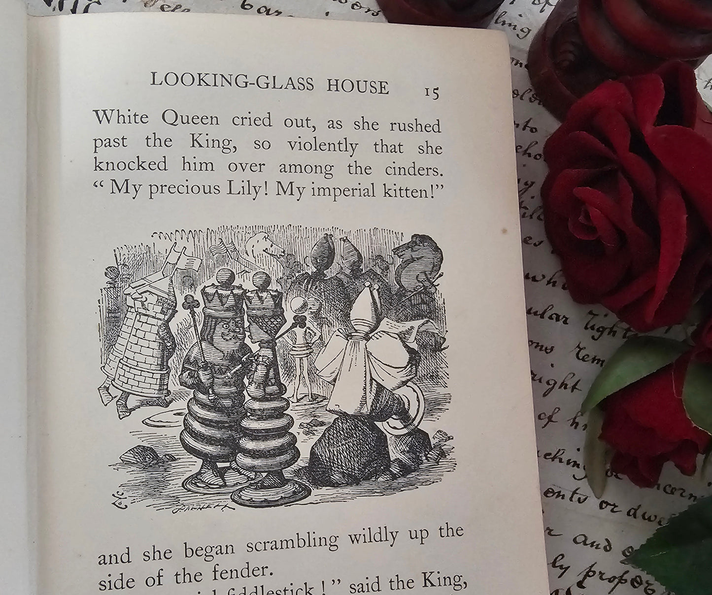 1911 Alice Through the Looking-Glass by Lewis Carroll / Antique Pocket-Sized Edition / Macmillan & Co., London / Illustrated by John Tenniel