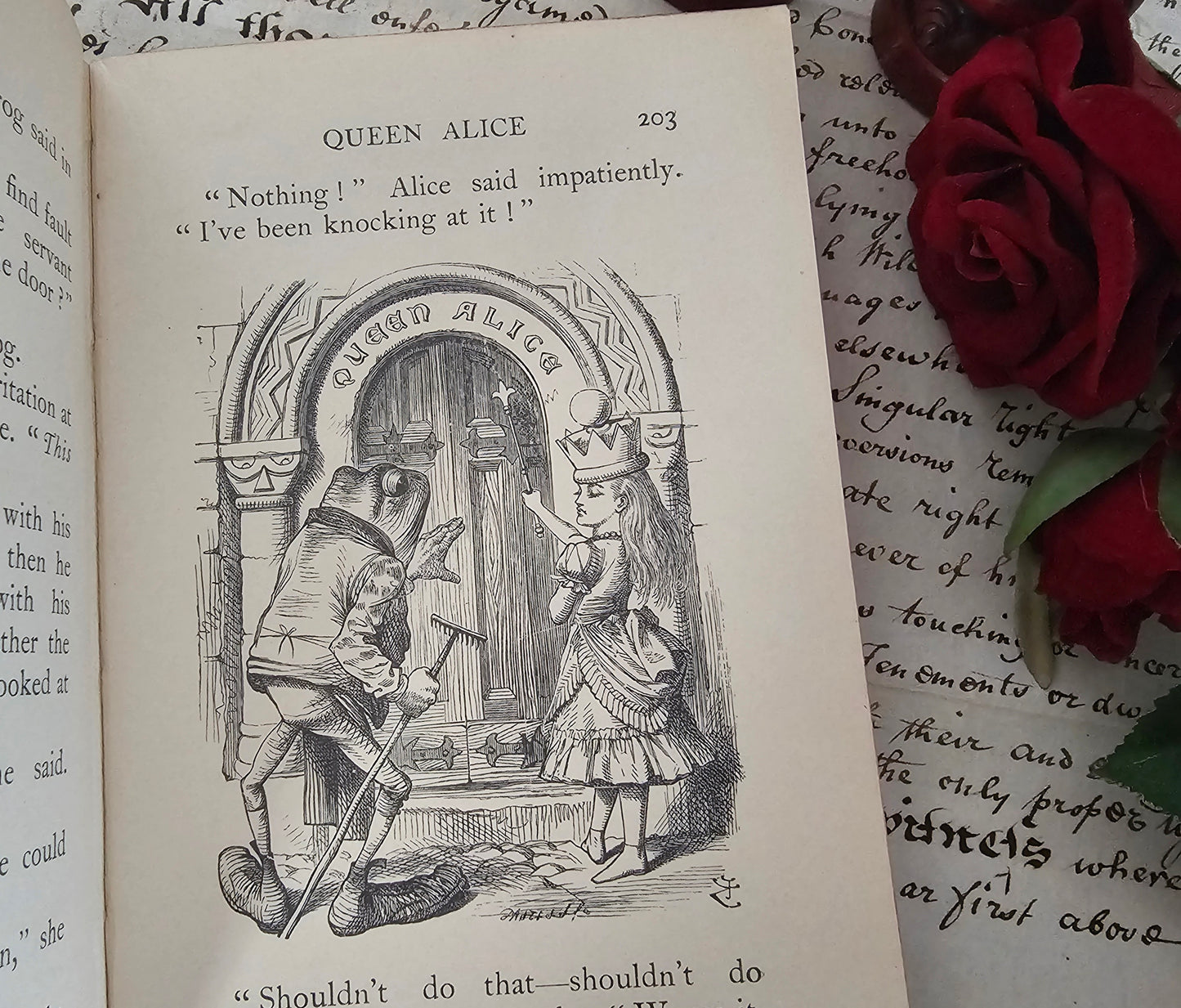 1911 Alice Through the Looking-Glass by Lewis Carroll / Antique Pocket-Sized Edition / Macmillan & Co., London / Illustrated by John Tenniel