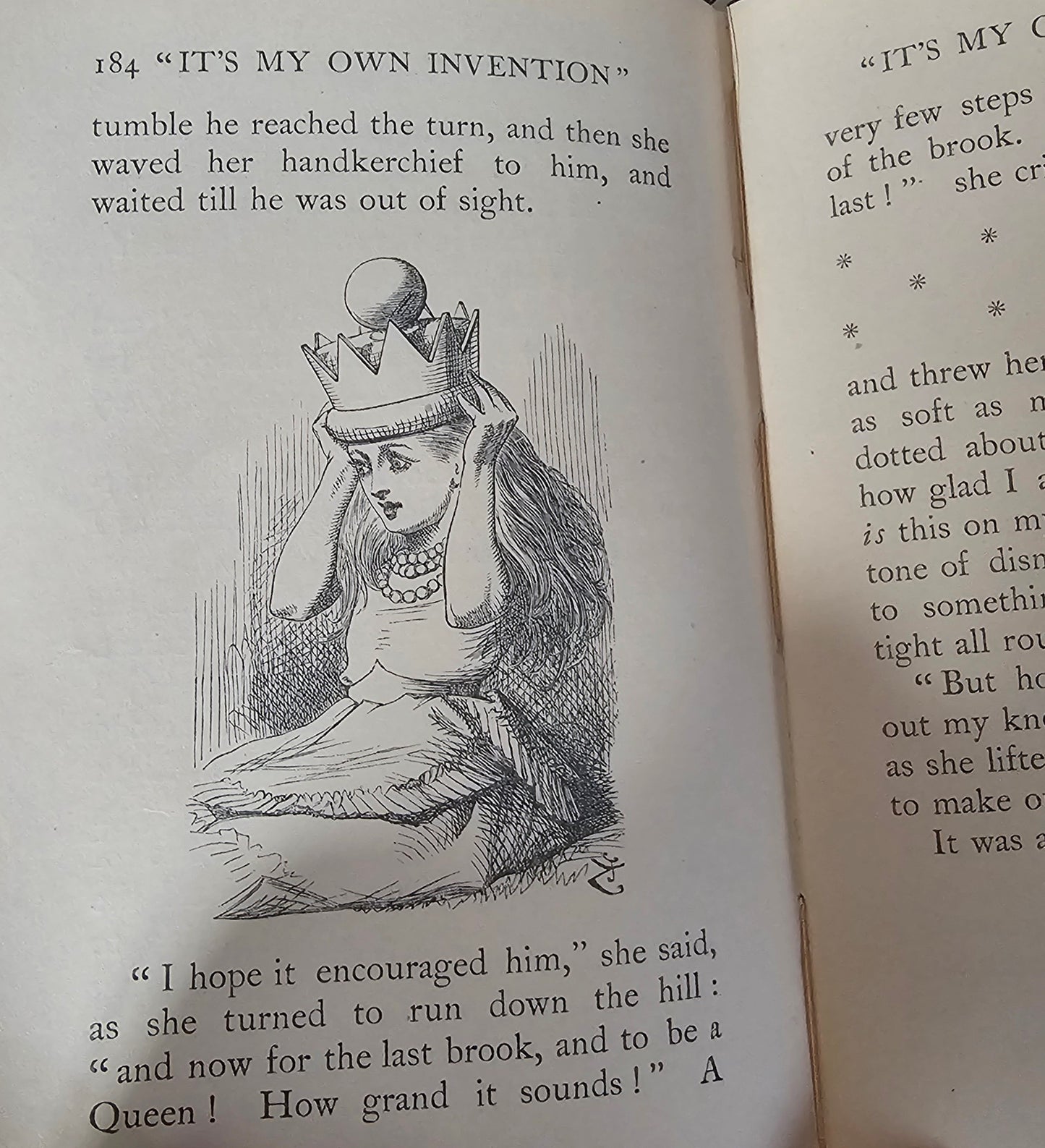 1911 Alice Through the Looking-Glass by Lewis Carroll / Antique Pocket-Sized Edition / Macmillan & Co., London / Illustrated by John Tenniel