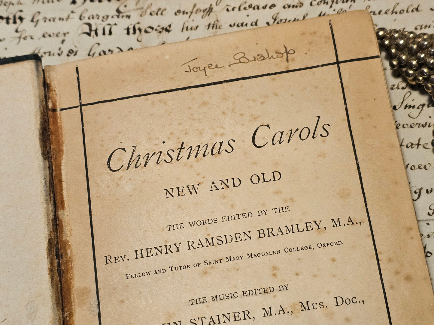 1890s Christmas Carols New and Old / Novello & Company Ltd / Collection of Music and Words To Seventy Carols / Antique Christmas Carols Book