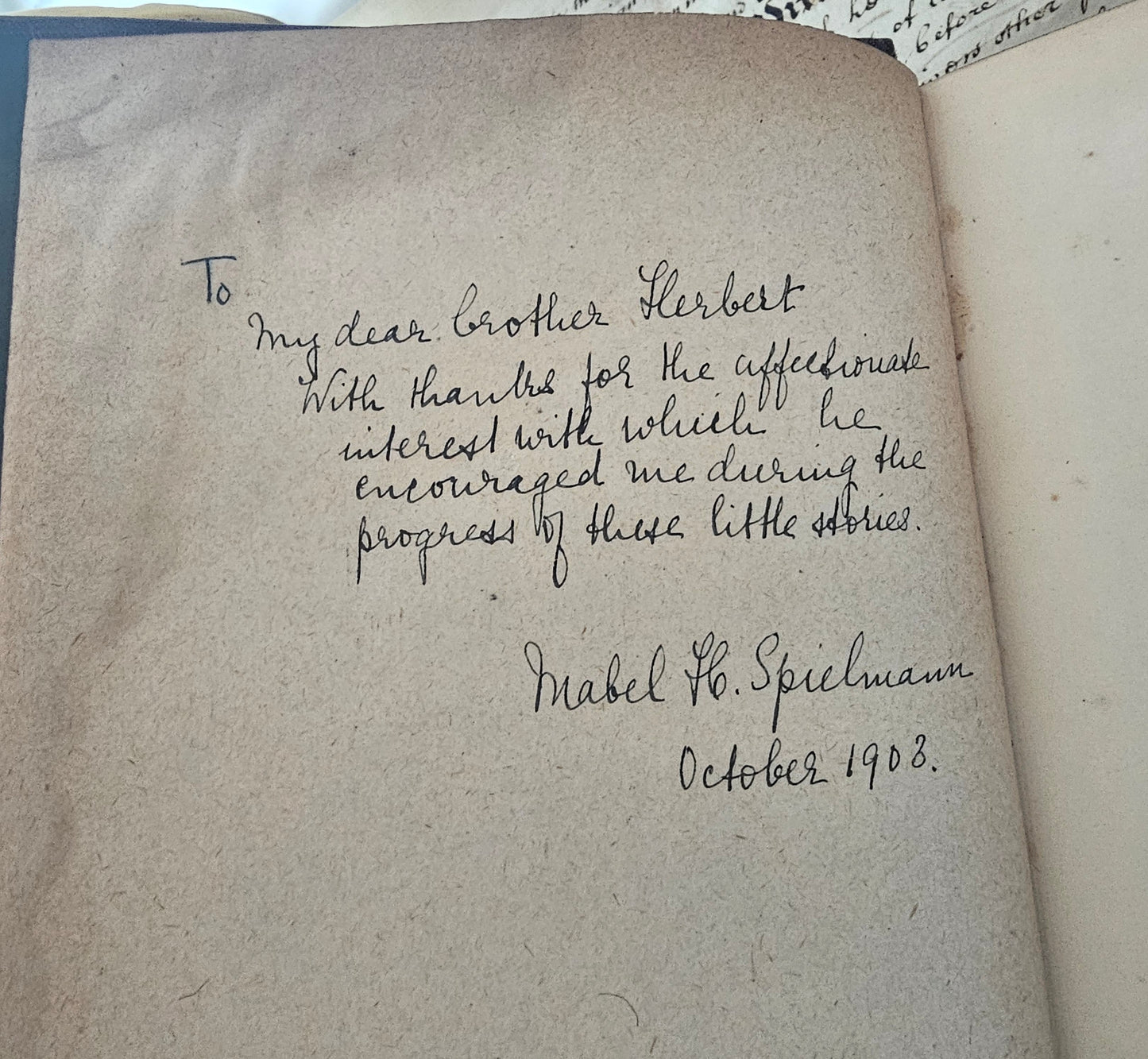 1903 Littledom Castle and Other Tales by Mrs MH Spielmann / Author's Presentation Copy - With Dedication to her Brother / Many Illustrations