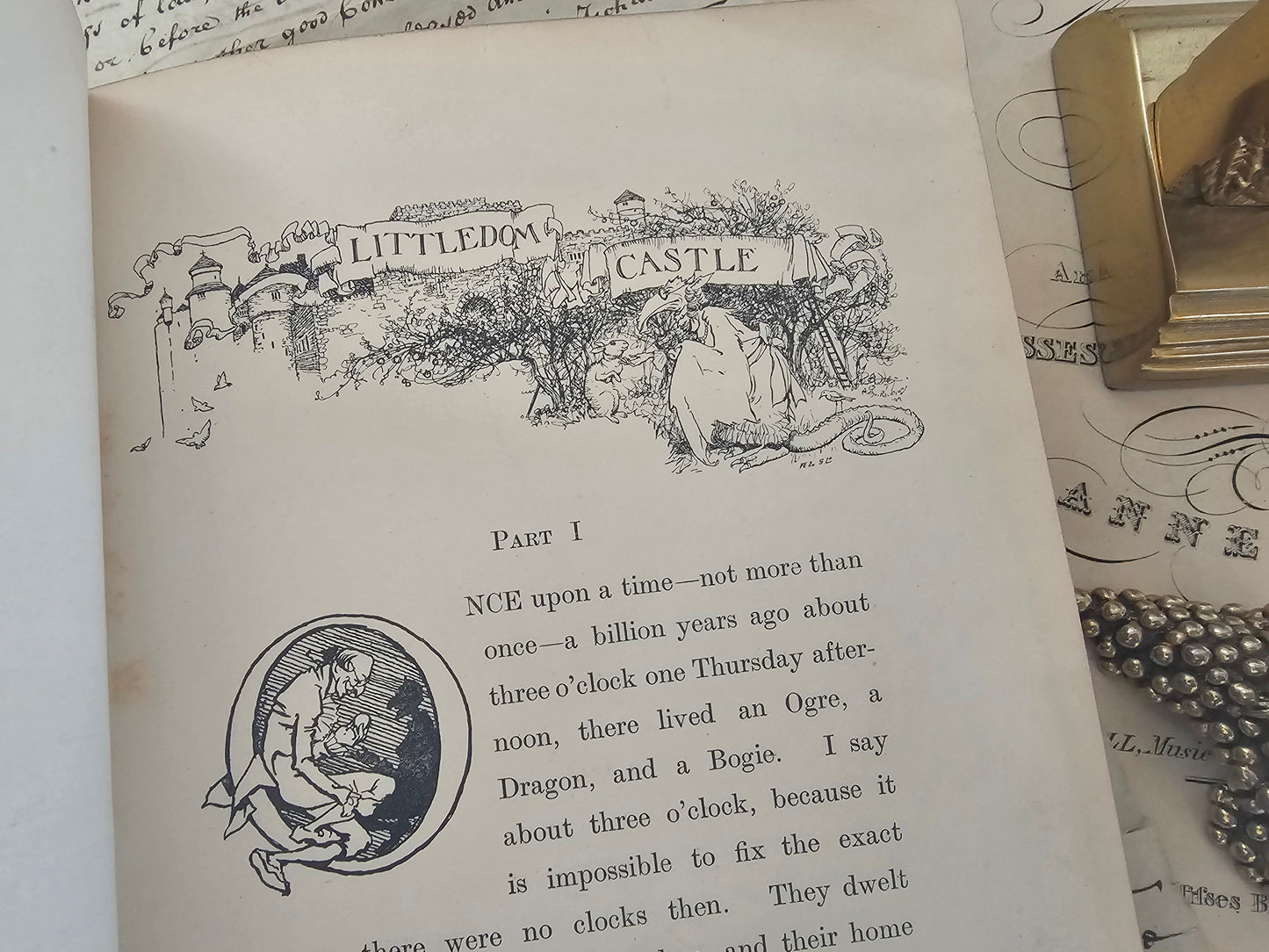 1903 Littledom Castle and Other Tales by Mrs MH Spielmann / Author's Presentation Copy - With Dedication to her Brother / Many Illustrations